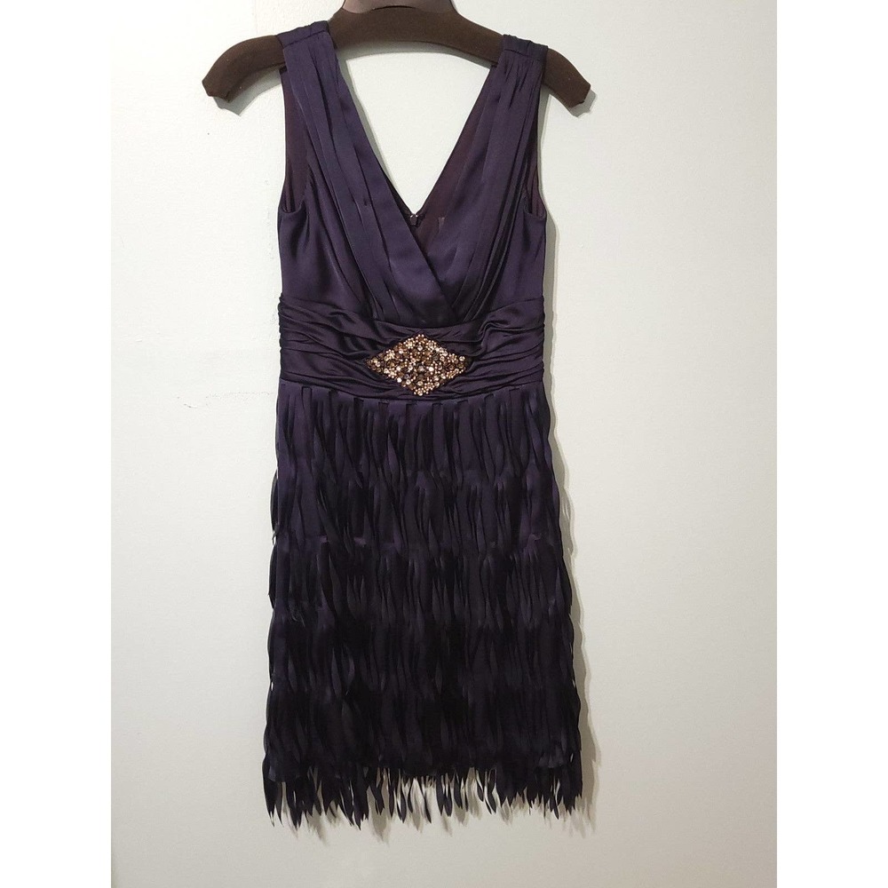 Gorgeous Navy Frill Flapper Style Dress by Hailey Size 6